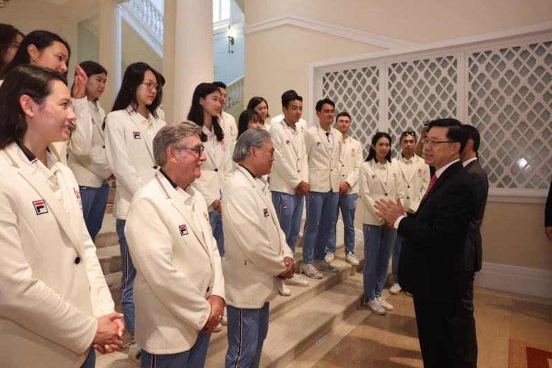 李家超下午礼宾府宴请港队代表团。李家超fb 李家超下午礼宾府宴请港队代表团。李家超fb