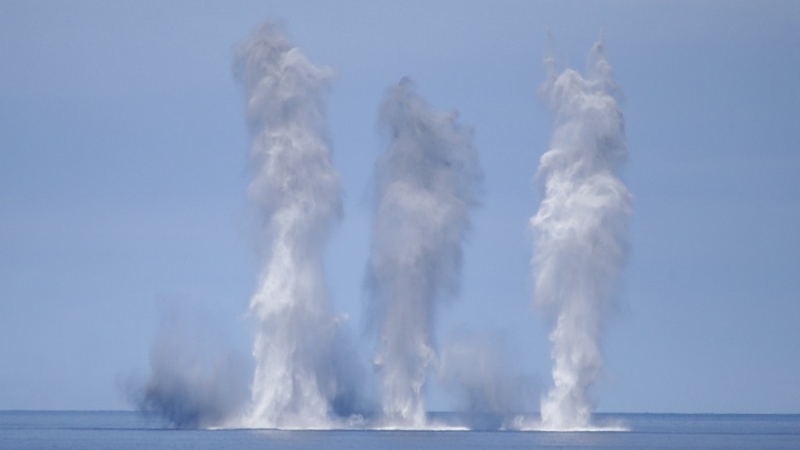 台湾战机在“汉光演习”中投下MK-82炸弹 台湾战机在“汉光演习”中投下MK-82炸弹