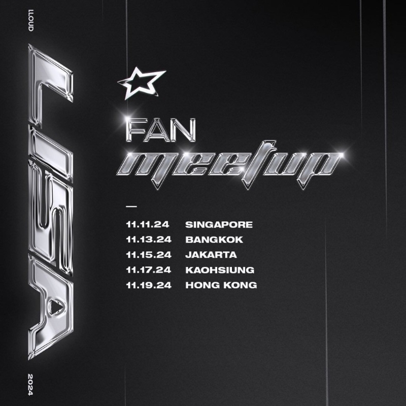 Lisa公司“LLOUD”的官方IG公布,Lisa将举行“LISA Fan Meetup in Asia 2024”。 Lisa公司“LLOUD”的官方IG公布,Lisa将举行“LISA Fan Meetup in Asia 2024”。