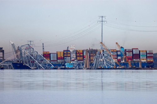 美国马里兰州港口的堆叠的货柜。路透社 美国马里兰州港口的堆叠的货柜。路透社