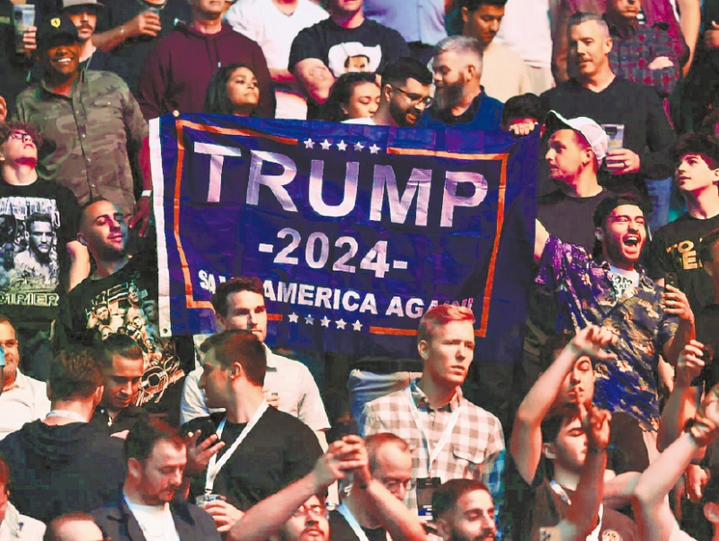 年轻男选民更支持特朗普。