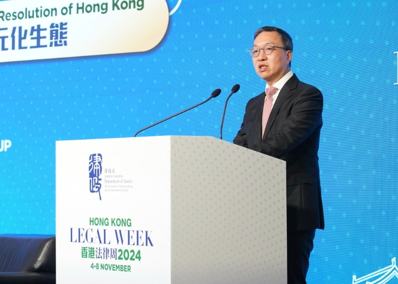 林定国表示,香港在国际惯例发展学院发布的《2024年世界竞争力年报》中,排名全球第5。 林定国表示,香港在国际惯例发展学院发布的《2024年世界竞争力年报》中,排名全球第5。