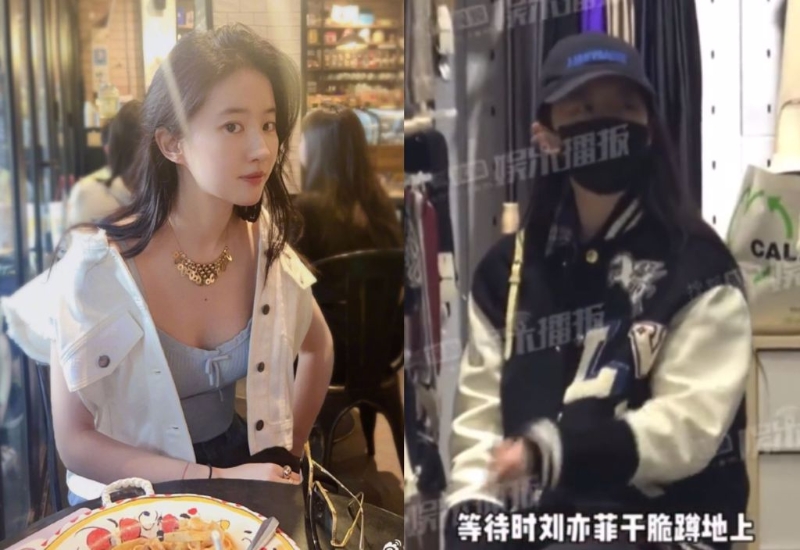 刘亦菲素颜逛街被捕捉。 刘亦菲素颜逛街被捕捉。