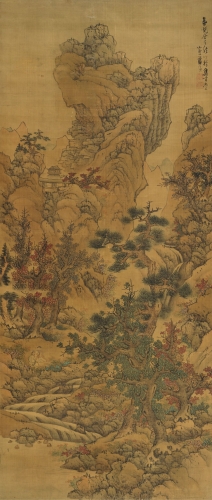 “武林画派”蓝瑛的《密林问道图》 “武林画派”蓝瑛的《密林问道图》