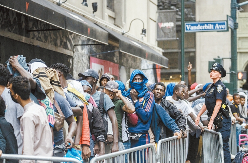 纽约移民。 纽约移民。