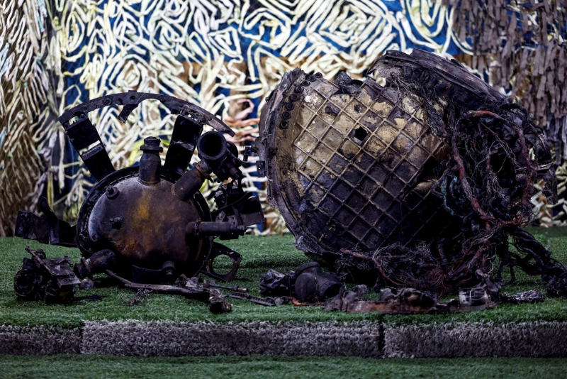 乌克兰24日首度公开俄罗斯新型中程弹道导弹“榛果树”(Oreshnik)残骸。 乌克兰24日首度公开俄罗斯新型中程弹道导弹“榛果树”(Oreshnik)残骸。