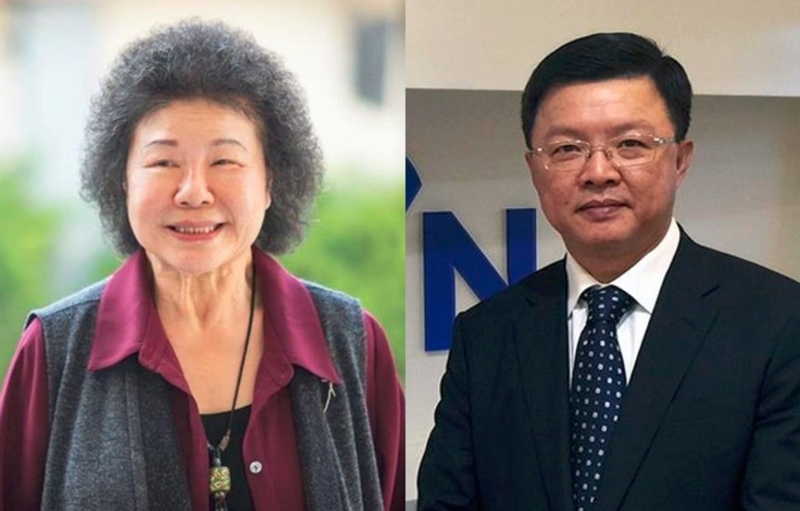 监察院长陈菊(左)在高雄市长任内,曾起用陈启昱(右)出任重要的副市长一职,黄扬明痛批荒谬。 监察院长陈菊(左)在高雄市长任内,曾起用陈启昱(右)出任重要的副市长一职,黄扬明痛批荒谬。