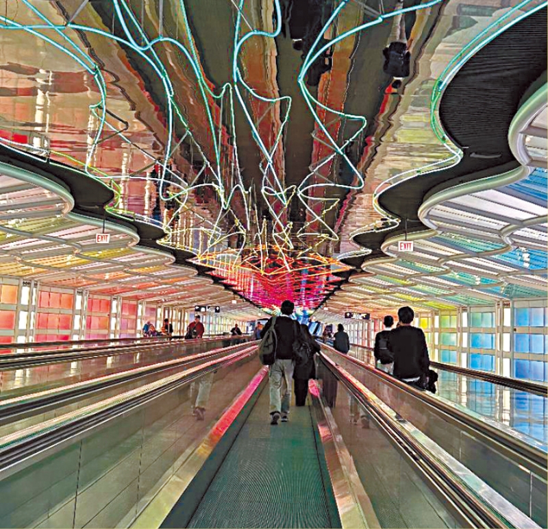 芝加哥奥黑尔国际机场。 芝加哥奥黑尔国际机场。