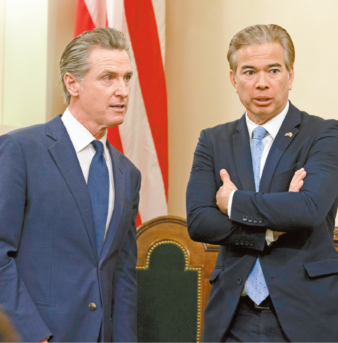 加州州长纽森。 加州州长纽森。