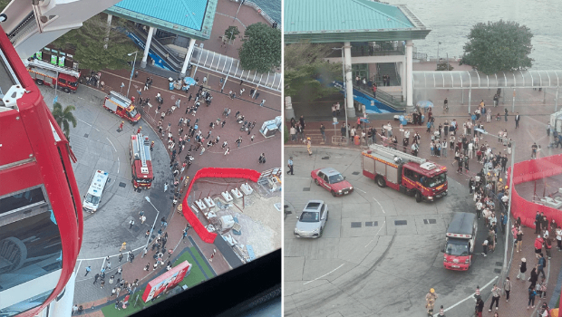 多名旅客被困半空。网上图片 多名旅客被困半空。网上图片