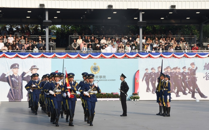 惩教署今日(12月6日)在香港惩教学院举行学员结业会操。 惩教署今日(12月6日)在香港惩教学院举行学员结业会操。