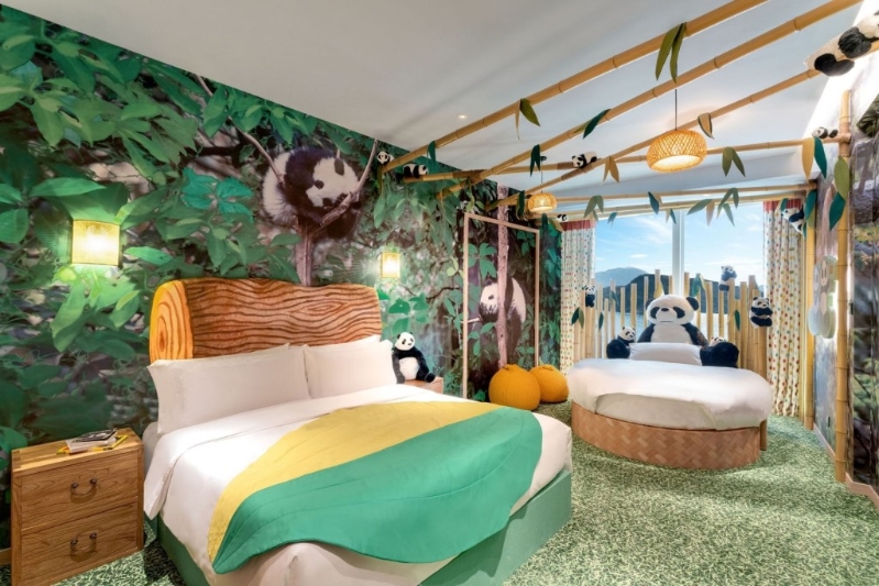 熊猫主题客房。 熊猫主题客房。