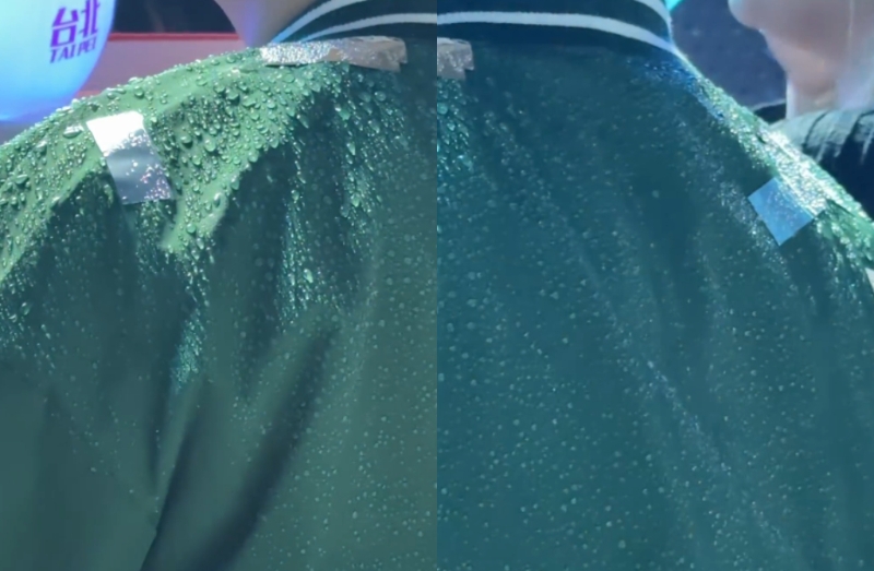 摇滚区歌迷外套上都是明显水珠。(图/Threads@chensongeat_) 摇滚区歌迷外套上都是明显水珠。(图/Threads@chensongeat_)