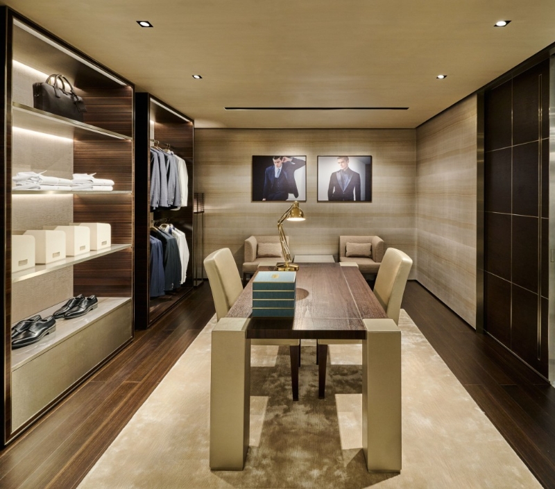 二楼的男士MTM订制西装专区。 （GA广东道店）