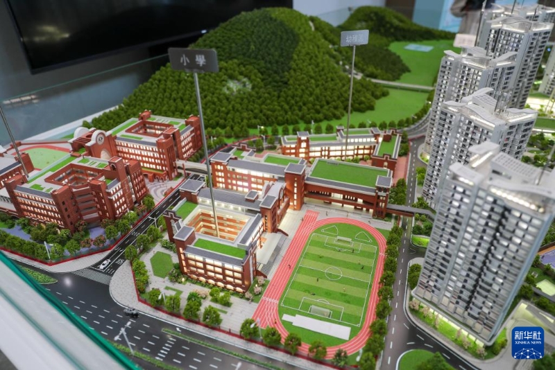 珠海横琴拍摄的“澳门新街坊”项目沙盘模型