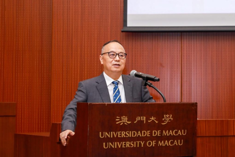 10月21日,澳大校长宋永华在论坛上发言。新华社发 10月21日,澳大校长宋永华在论坛上发言。新华社发