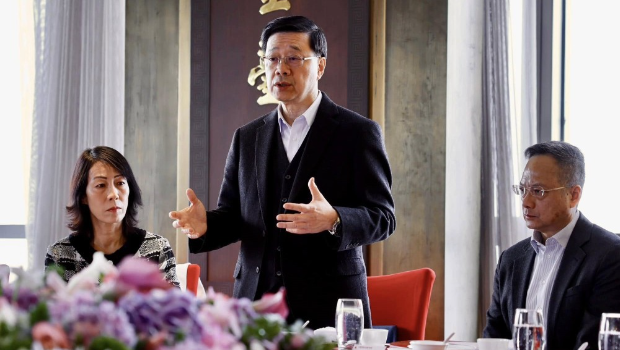 李家超今日出席港人在京商会进行午宴。李家超FB图片 李家超今日出席港人在京商会进行午宴。李家超FB图片