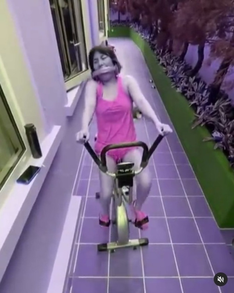 仲可以在花园健身。