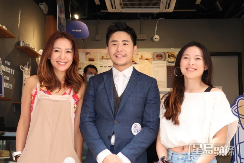 袁学谦的新店开幕,欧倩怡(右)曾畀面撑场。 袁学谦的新店开幕,欧倩怡(右)曾畀面撑场。