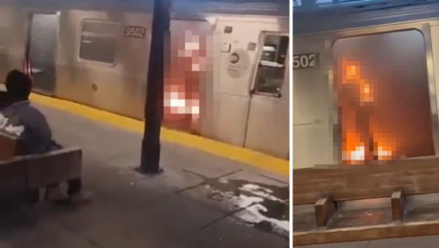 纽约地铁纵火烧无辜女乘客 纽约地铁纵火烧无辜女乘客
