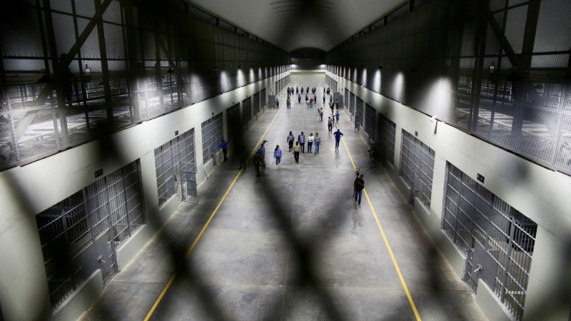 「恐怖主义监禁中心」共有8栋建筑物，最多能收容40000名囚犯。路透社