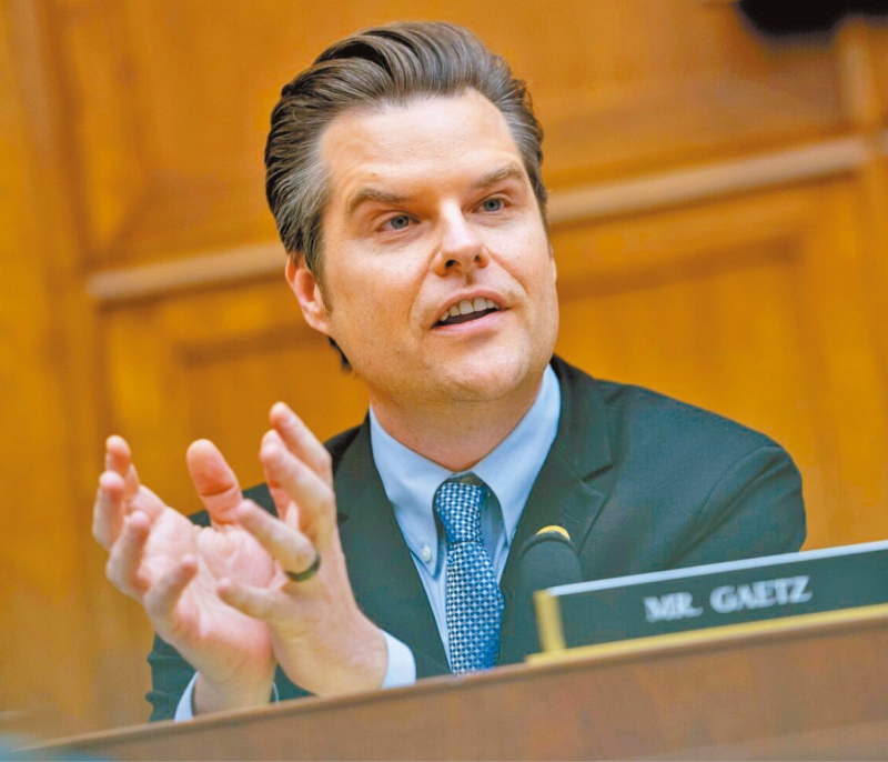 盖茨,曾获特朗普提名司法部部长。 盖茨,曾获特朗普提名司法部部长。