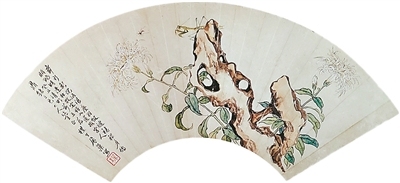 居巢笔下的石竹、螳螂 居巢笔下的石竹、螳螂