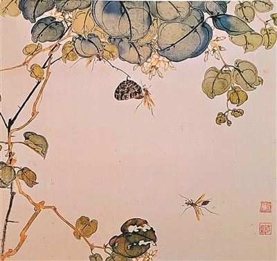 居廉笔下的夜来香、黄蜂 居廉笔下的夜来香、黄蜂