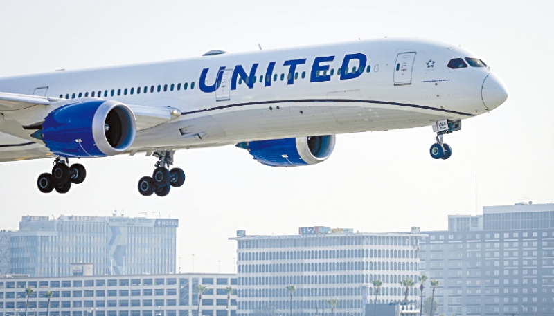 联合航空。 联合航空。
