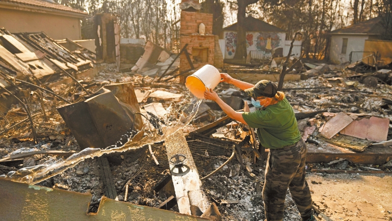 洛杉矶大火。 洛杉矶大火。