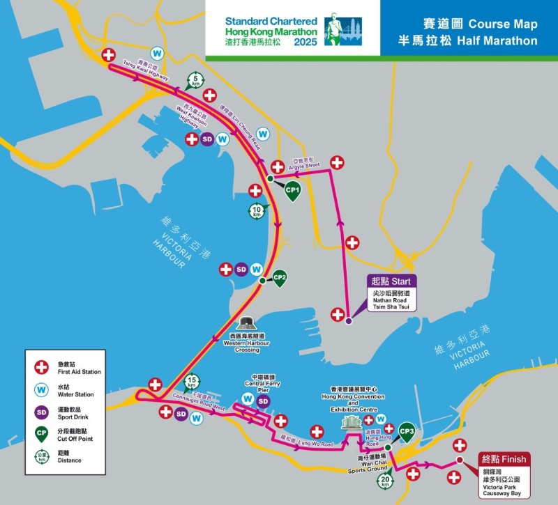 半马拉松赛道图。