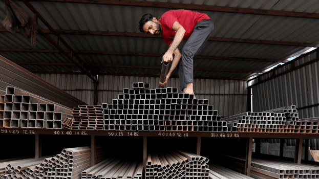 加拿大输美钢铝面临50%的高额关税。(路透社) 加拿大输美钢铝面临50%的高额关税。(路透社)