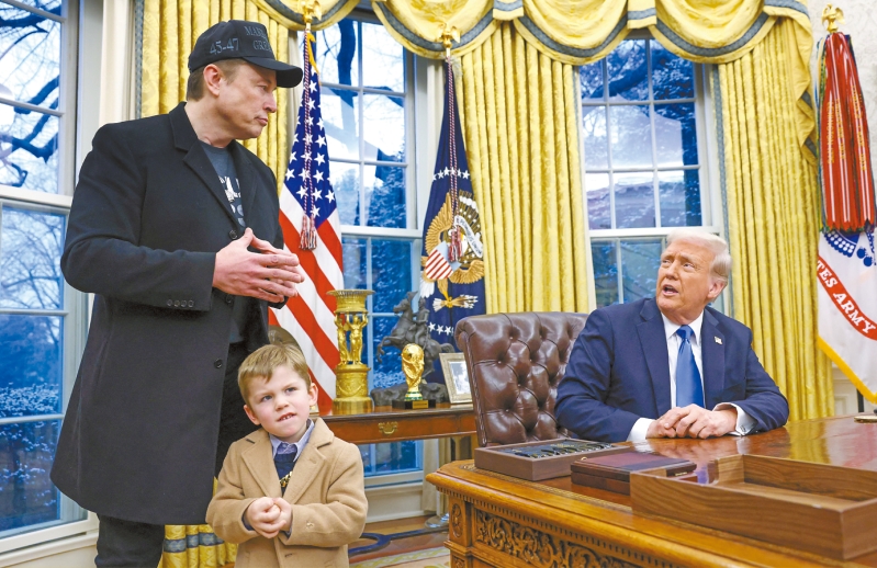 特朗普同马斯克白宫会面。