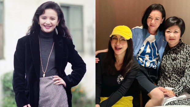 曾华倩(左)返乡祭祖画面曝光,59岁近况重逢妈妈陈美凤。