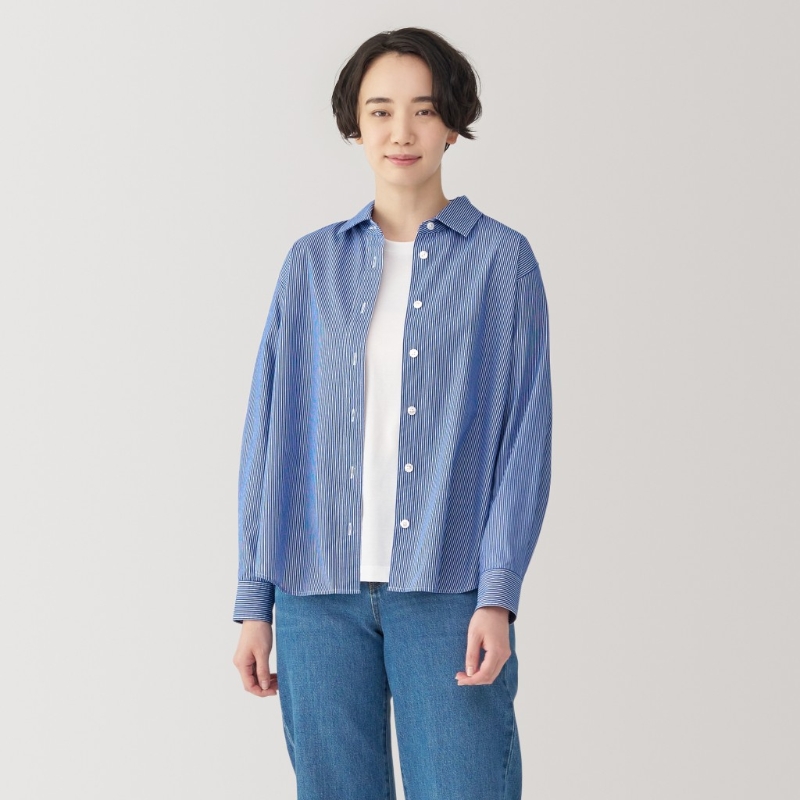 女装有机棉洗水长袖恤衫 原价：HK$188 新价格：HK$158 （↓~15%）