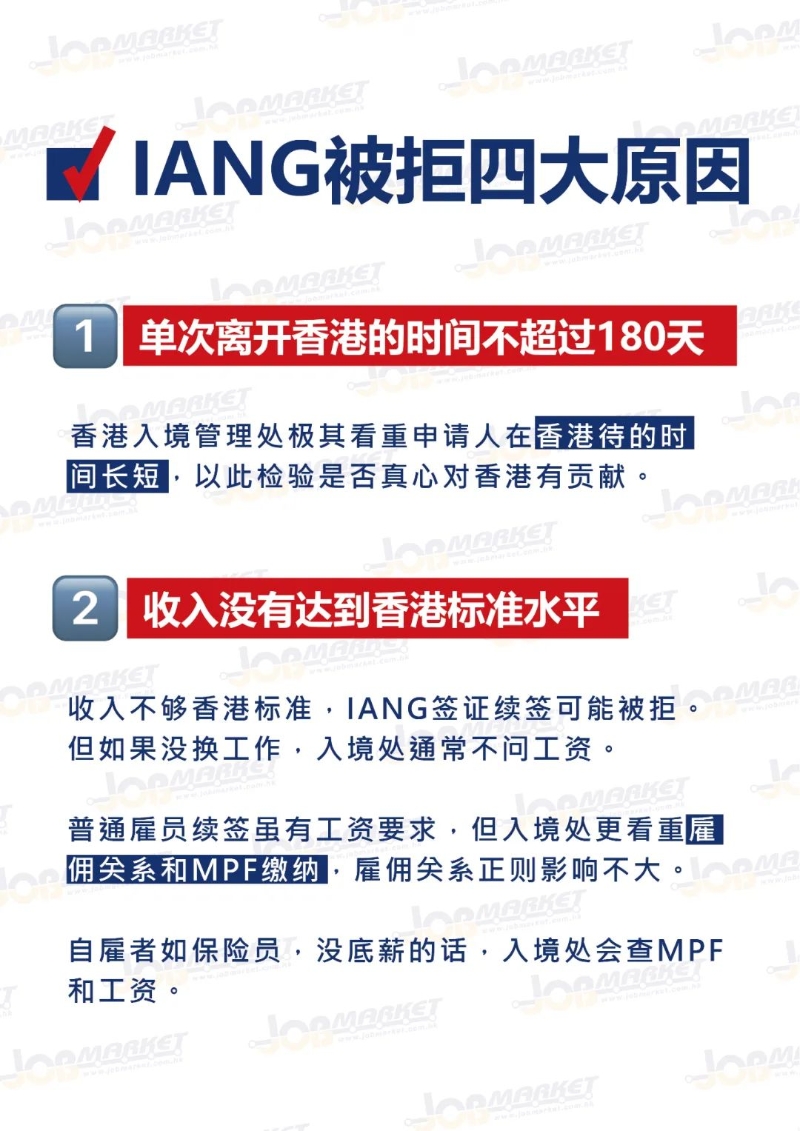 IANG续签被拒4大原因