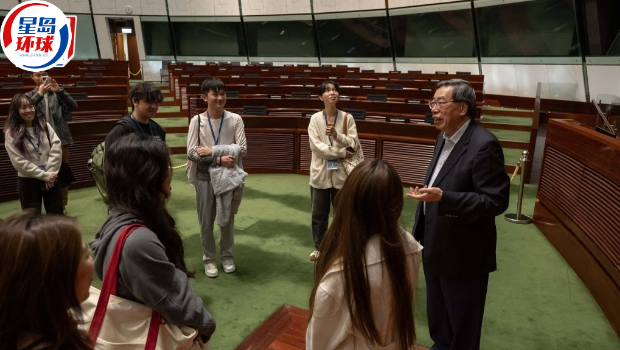 梁君彦与理大学生见面 梁君彦与理大学生见面