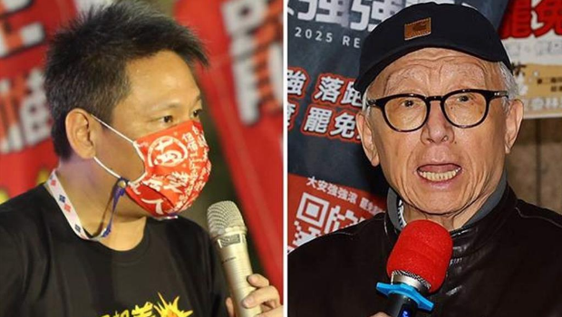 谢寒冰（左）、曹兴诚