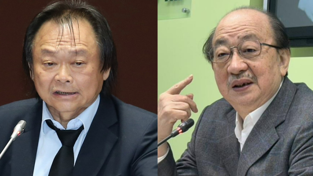 民进党团总召柯建铭（右）、民进党“立委”王世坚（左）。