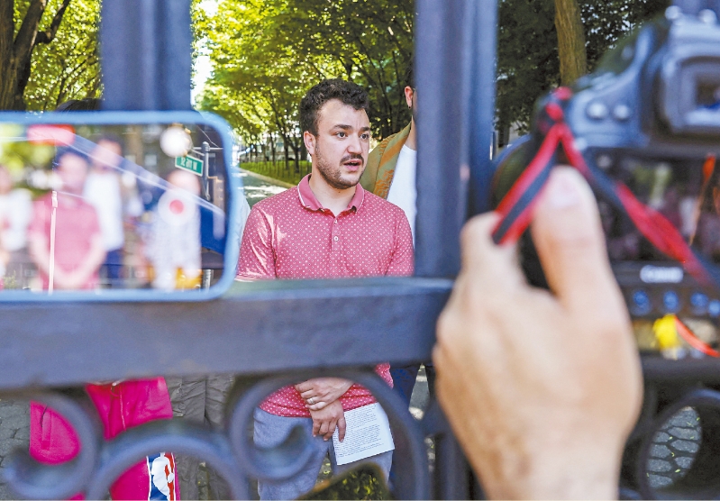 哥大反犹示威领袖。