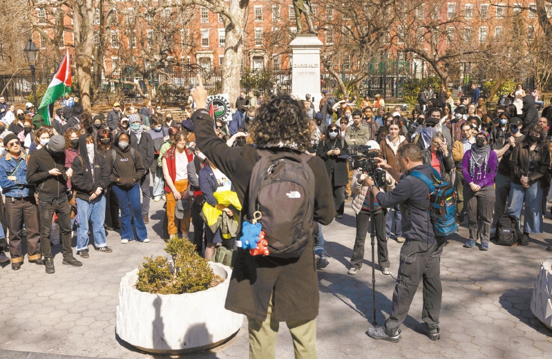 曼哈顿示威活动。