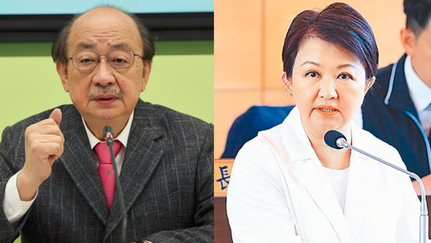 柯建铭(左)竟呛卢秀燕(右)“人家叫你卢妈妈，就回归家庭主妇”，引发争议。