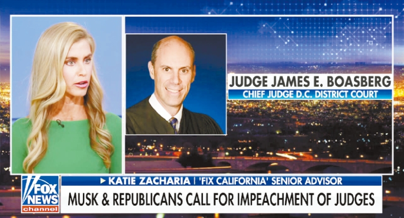 联邦法官博斯伯格遭点名弹劾。