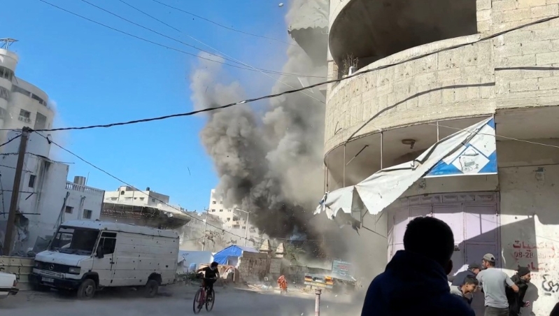 以军空袭加沙一间医院。路透社 以军空袭加沙一间医院。路透社