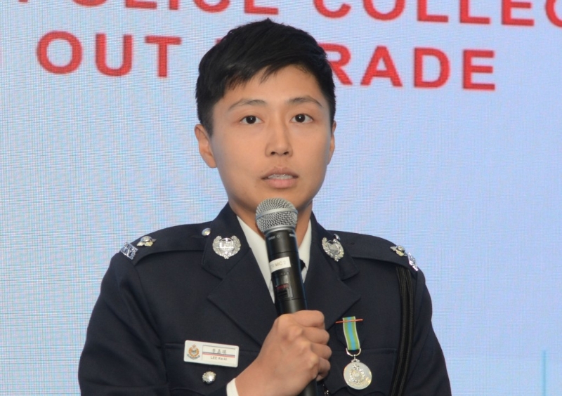 见习督察李嘉琪认为，警察不仅是执法者，更是生命上的引导者。 李建人摄