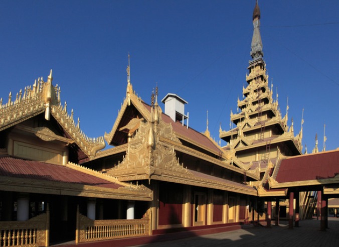 曼德勒皇宫原貌。 曼德勒皇宫原貌。