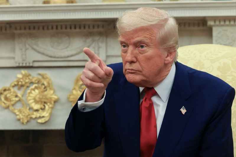 特朗普威胁对中国商品再加征50%的关税。 路透社 特朗普威胁对中国商品再加征50%的关税。 路透社