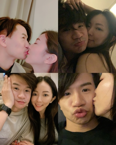 梁钊峰「女友」大晒亲密照。 梁钊峰「女友」大晒亲密照。