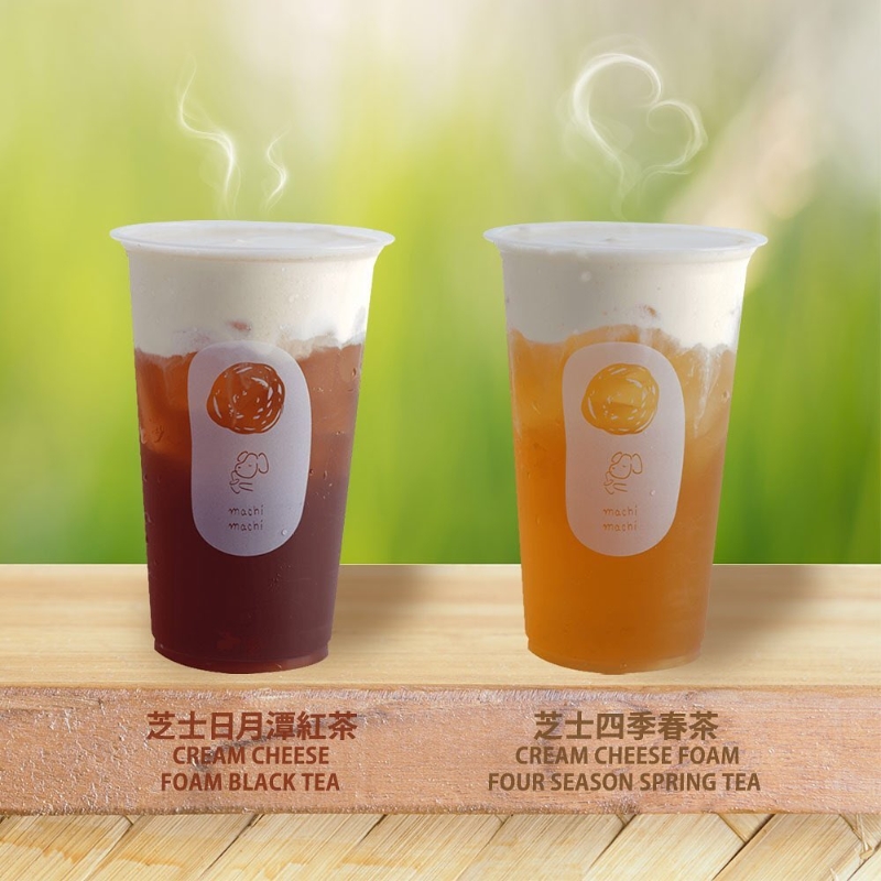 芝士日月潭红茶、芝士四季春茶