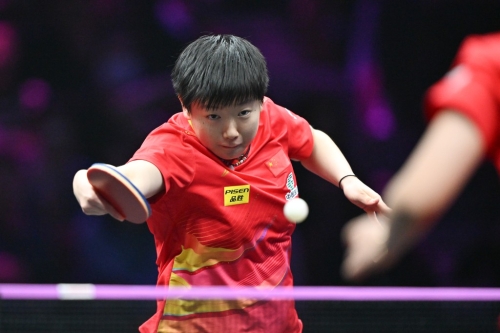 孙颖莎刚于WTT重庆站夺女单冠军。 中新社